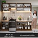 Ver imagem 7 de Armário de Cozinha Completa 240cm Rustic Glamy Madesa 09