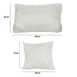 Kit 2 Poltrona Sofa Benny Linho Bege com Almofada Base de Madeira Castanho - Arkell - 8
