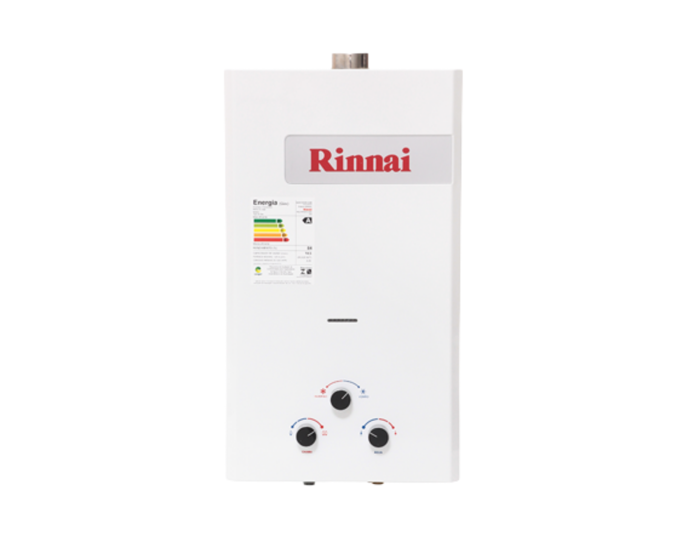 Aquecedor De Água A Gás Rinnai M150 Feh Branco 15 Litros  Bivolt Gás GN (mecânico)