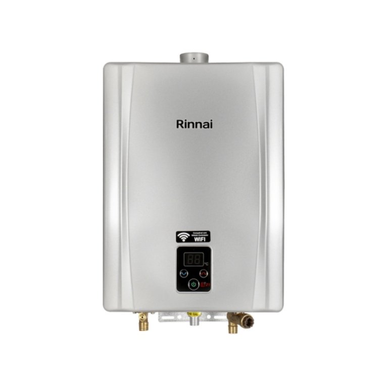 Aquecedor de Água a Gás Rinnai E21 Feh 21 Litros Bivolt Digital Prata - Glp (gás de Botijão)