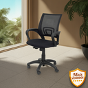 Ver imagem 4 de Kit 6 Cadeiras de Escritório Nelis Base Pp - Preta