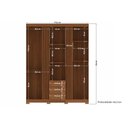 Ver imagem 7 de Guarda Roupa 3 Portas e 3 Gavetas C/ Pés Aurora 3.3 Jatobá - Santos Andirá