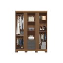 Ver mais imagens de Guarda Roupa 3 Portas e 3 Gavetas C/ Pés Aurora 3.3 Jatobá - Santos Andirá