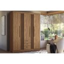 Ver imagem 1 de Guarda Roupa 3 Portas e 3 Gavetas C/ Pés Aurora 3.3 Jatobá - Santos Andirá