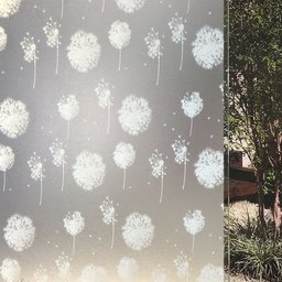 Película Adesivo Eletrostática Estática Vidro Dente de Leão - 1