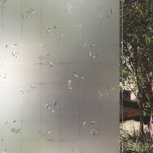 Película Adesivo Eletrostática Estática 3d Vidro Quadr Flor