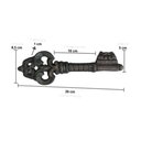 Ver imagem 2 de Kit 2 Chaves Decorativas Rústica Enfeite em Ferro Nº 02 26cm