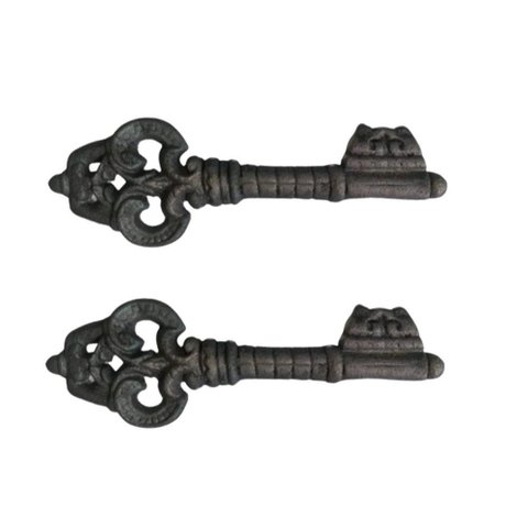 Kit 2 Chaves Decorativas Rústica Enfeite em Ferro Nº 02 26cm