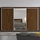 Ver imagem 3 de Guarda-roupa Casal com Espelho 3 Portas de Correr Toronto