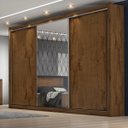 Ver imagem 1 de Guarda-roupa Casal com Espelho 3 Portas de Correr Toronto