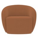 Ver mais imagens de Poltrona para Sala de Estar Giratória Orgânica Garbin K04 Bouclê Terracota - Mpozenato