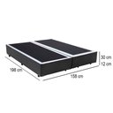 Ver imagem 3 de Box Queen Bipartido Sintético Mega Cama Cinza 158x198x42