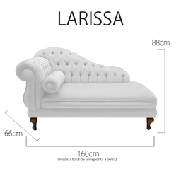 Recamier Sofá Direito Larissa 160cm Sala Suede Branco - Incasa Decor - 3