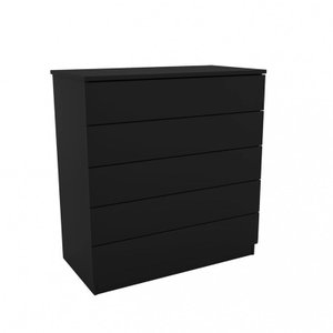 Cômoda 5 Gavetas Premium Tcil Preto Fosco