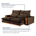 Ver mais imagens de Sofa Retratil e Reclinavel Capri 230cm Kc Rei de Casa Veludo Marrom