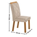 Ver imagem 3 de Mesa de Jantar Yasmin 180cm Tampo Mdf com Vidro Canto Copo e 6 Cadeiras Melissa