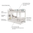 Ver imagem 3 de Treliche Infantil com Janela Madeira Maciça Branco Housin