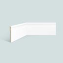 Ver imagem 1 de Rodapé de Poliestireno Espaçofloor Frisado Slim Branco 10cm X 10mm X 2,20m