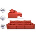 Ver imagem 2 de Sofá Cairo 3,52M Retrátil e Reclinável com Molas No Assento e 6 Almofadas Tecido Suede