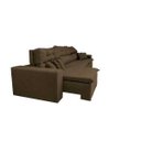 Ver mais imagens de Sofá Cairo 3,82M Retrátil e Reclinável com Molas No Assento e 6 Almofadas Tecido Suede