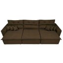 Ver imagem 5 de Sofá Cairo 3,82M Retrátil e Reclinável com Molas No Assento e 6 Almofadas Tecido Suede