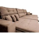 Ver imagem 4 de Sofá Cairo 3,52M Retrátil e Reclinável com Molas No Assento e 6 Almofadas Tecido Suede