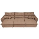 Ver imagem 5 de Sofá Cairo 3,52M Retrátil e Reclinável com Molas No Assento e 6 Almofadas Tecido Suede