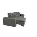 Ver mais imagens de Sofá Cairo 3,82M Retrátil e Reclinável com Molas No Assento e 6 Almofadas Tecido Suede