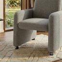Ver imagem 2 de Poltrona Roma Decorativa Bouclê para Sala Matrix Cor:bouclê Cinza