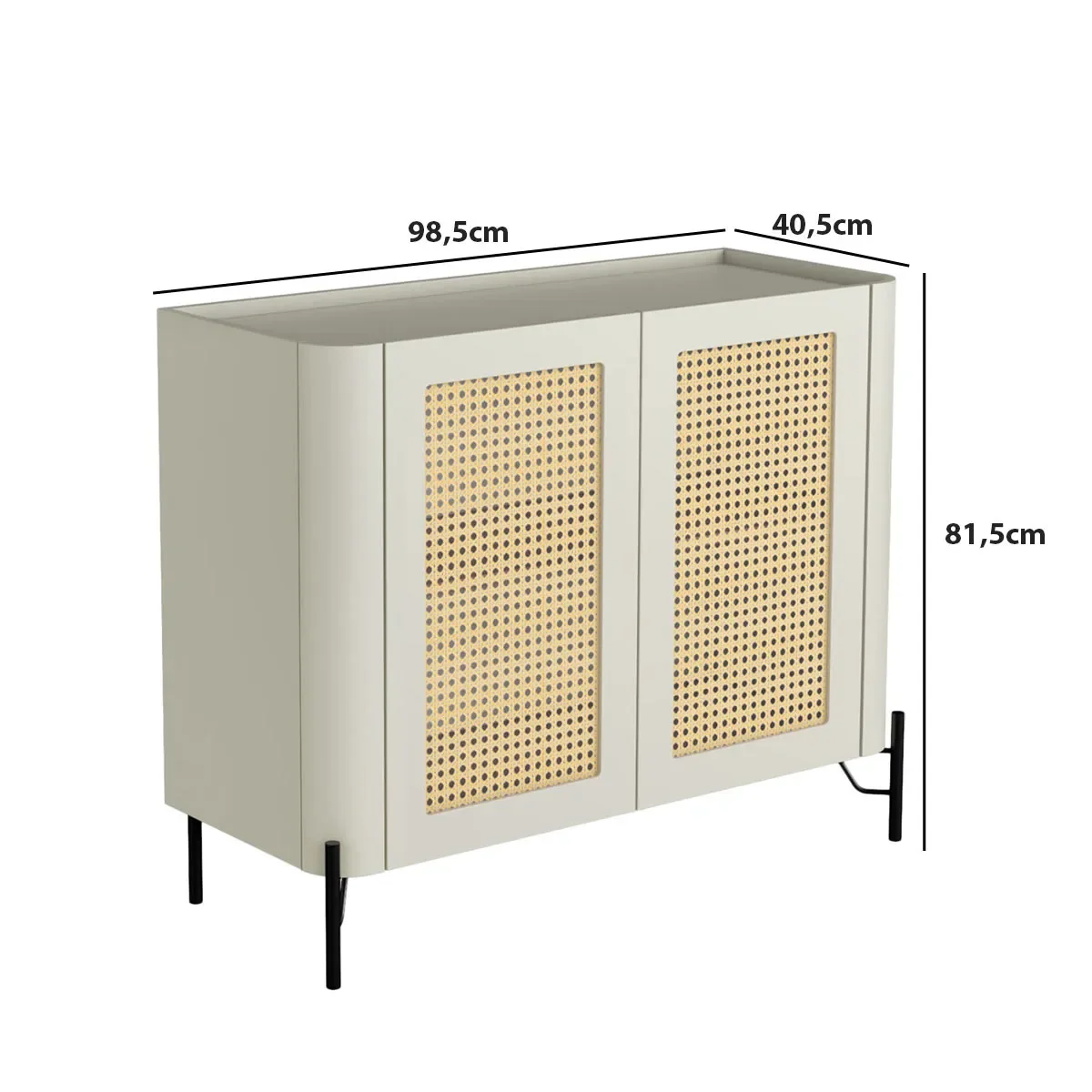 Ver imagem 3 de Buffet Mdf com Palha Natural L98,5 X A81,5cm