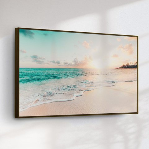 Quadro Decorativo Nascer do Sol Praia