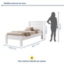 Ver imagem 3 de Cama de Solteiro Lily Conquista Móveis Branco