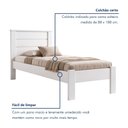Ver imagem 4 de Cama de Solteiro Lily Conquista Móveis Branco