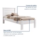 Ver imagem 5 de Cama de Solteiro Lily Conquista Móveis Branco
