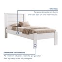 Ver imagem 6 de Cama de Solteiro Lily Conquista Móveis Branco