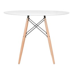Conjunto de Mesa Redonda Eames 100cm Branco + 4 Cadeiras Eiffel Dsw Branco - 3