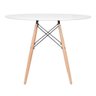 Conjunto de Mesa Redonda Eames 100cm Branco + 4 Cadeiras Eiffel Dsw Branco - 3