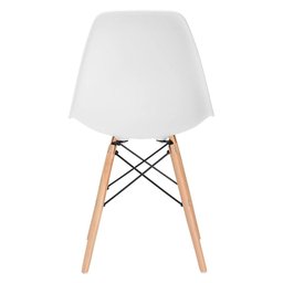 Conjunto de Mesa Redonda Eames 100cm Branco + 4 Cadeiras Eiffel Dsw Branco - 6