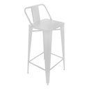 Ver imagem 1 de Banqueta Alta Industrial Bistrô Iron Tolix com Encosto em Aço Branca