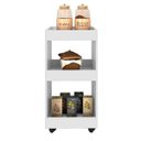 Ver imagem 2 de Armário Multiuso para Cozinha Seul com Rodízios Branco - Mpozenato