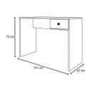 Ver imagem 5 de Mesa para Computador Notebook Escrivaninha 101cm Dubai Preto - Mpozenato