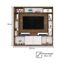 Ver imagem 4 de Estante Home Painel Para TV até 55 Pol. Divisor de Ambientes Duo Avelã/Branco/Preto - Móveis Leão