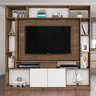Estante Home Painel Para TV até 55 Pol. Divisor de Ambientes Duo Avelã/Branco/Preto - Móveis Leão - 2