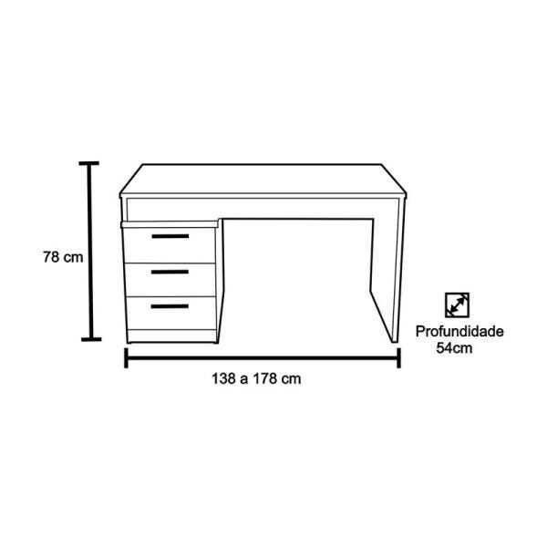 Mesa para Computador Notebook Desk Game Drx 5000 Preto - Móveis Leão - 6