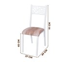 Ver imagem 4 de Mesa Tubular com 4 Cadeiras em Aço Branco Carvalho com Estofado Capuccino Kone Shop Jm