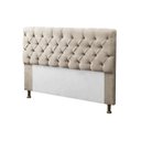 Ver imagem 2 de Kit Cabeceira + Calçadeira Baú Sofia Casal 140cm Corino Bege
