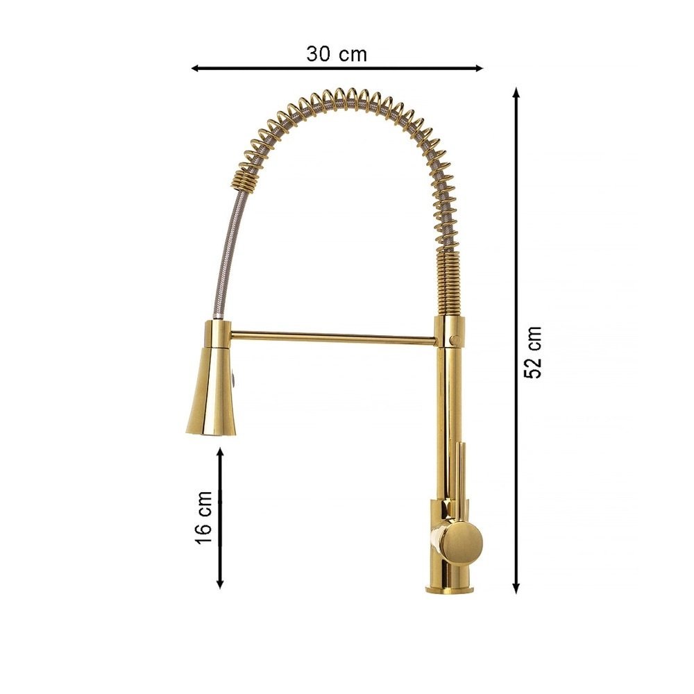 TORNEIRA GOURMET MONOCOMANDO 1 SAIDA REDONDA 50 CM - DOURADO - 2