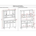 Ver imagem 4 de Kit Cozinha Golden 8 Portas Freijó Soft - Kits Paraná