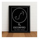 Ver imagem 1 de Quadro Constelação Signo Escorpião 33x24cm com Vidro