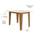 Ver imagem 5 de Conjunto Mesa de Jantar Kate 120cm Vidro 4 Cadeiras Jade Revestidas em Suede Carvalho/Bege/Off White